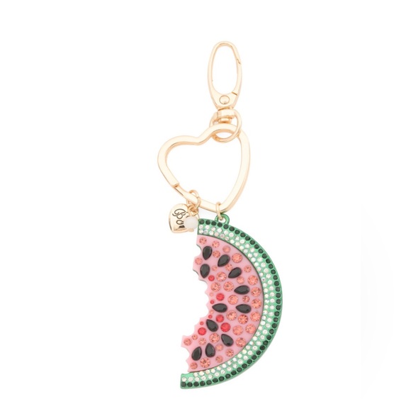 Betsey Johnson Crystal Watermelon Keychain NIB nwt